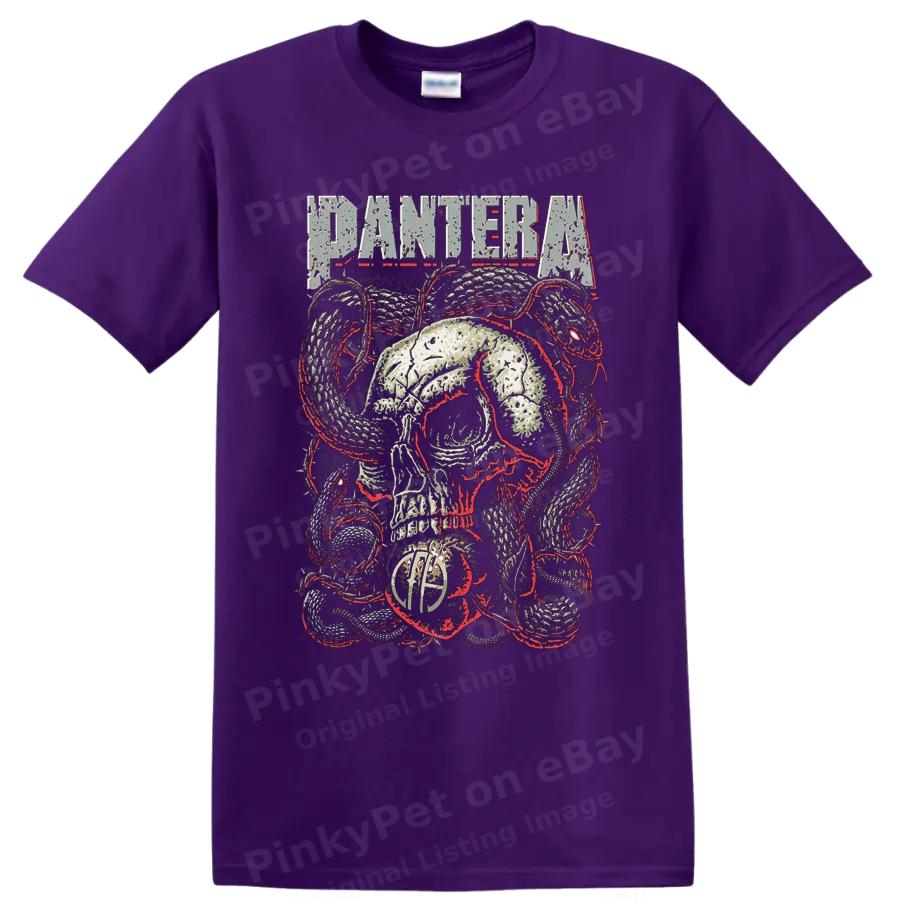 Pantera Schädel Schlange Rock Metal T-Shirt Schweres Grafik Band Tee