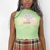 Y2k Estetica Canotte Harajuku Cute Crop Top Fashion Cat Print Canotta Casual Canotta sexy