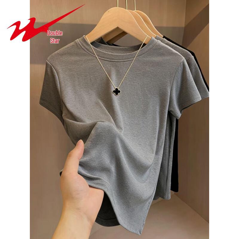 Shuangxing Women s Slim Fit Round Neck Short Sleeve T-Shirt XL