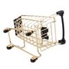 Creative Mini Supermarket Shopping Trolley Phone Holder Office Desk Storage Cart Toy Handcart