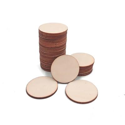 Natural Round Unfinished Wooden Discs Blank Wood Pieces Slice for Crafts Centerpieces Wooden DIY Christmas Ornaments