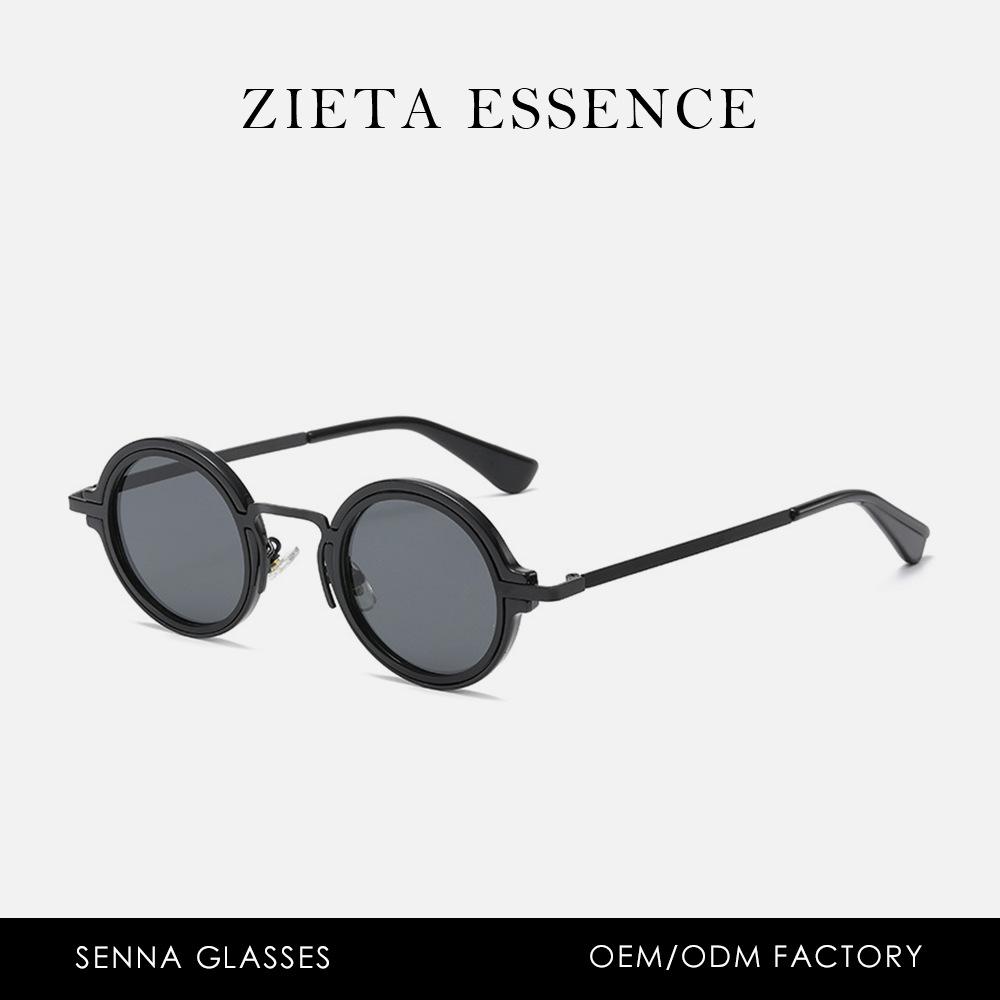 Metal Harbor Style Small Round Frame Sunglasses P Glasses Punk Full Frame British Retro Sunglasses