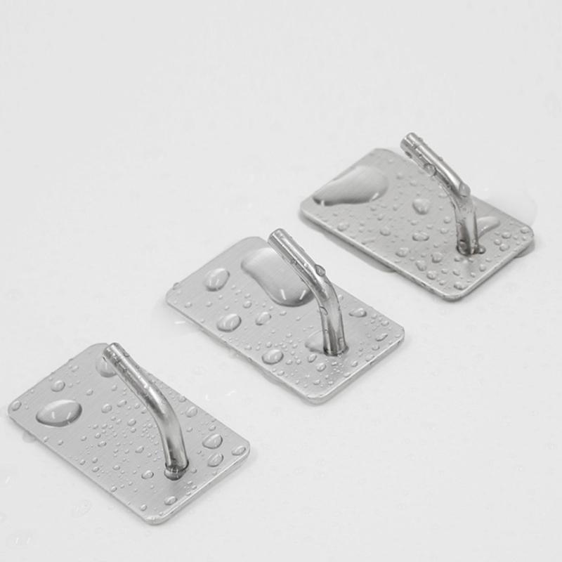 High Capacity Adhesive Holders for Bathroom Kitchen Rustproof Stainless Steel Wall Hangers Towel Organizers