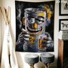 Vintage Bartender Beer Tapestry, Retro Pub Beer Mug Recipe Art Wall Hanging for Basement Bar Room