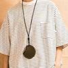 Stylish Leather Glasses Storage Bag Pendant Necklace Keychain Hanging Accessory Elegant Bags with Protective Flap