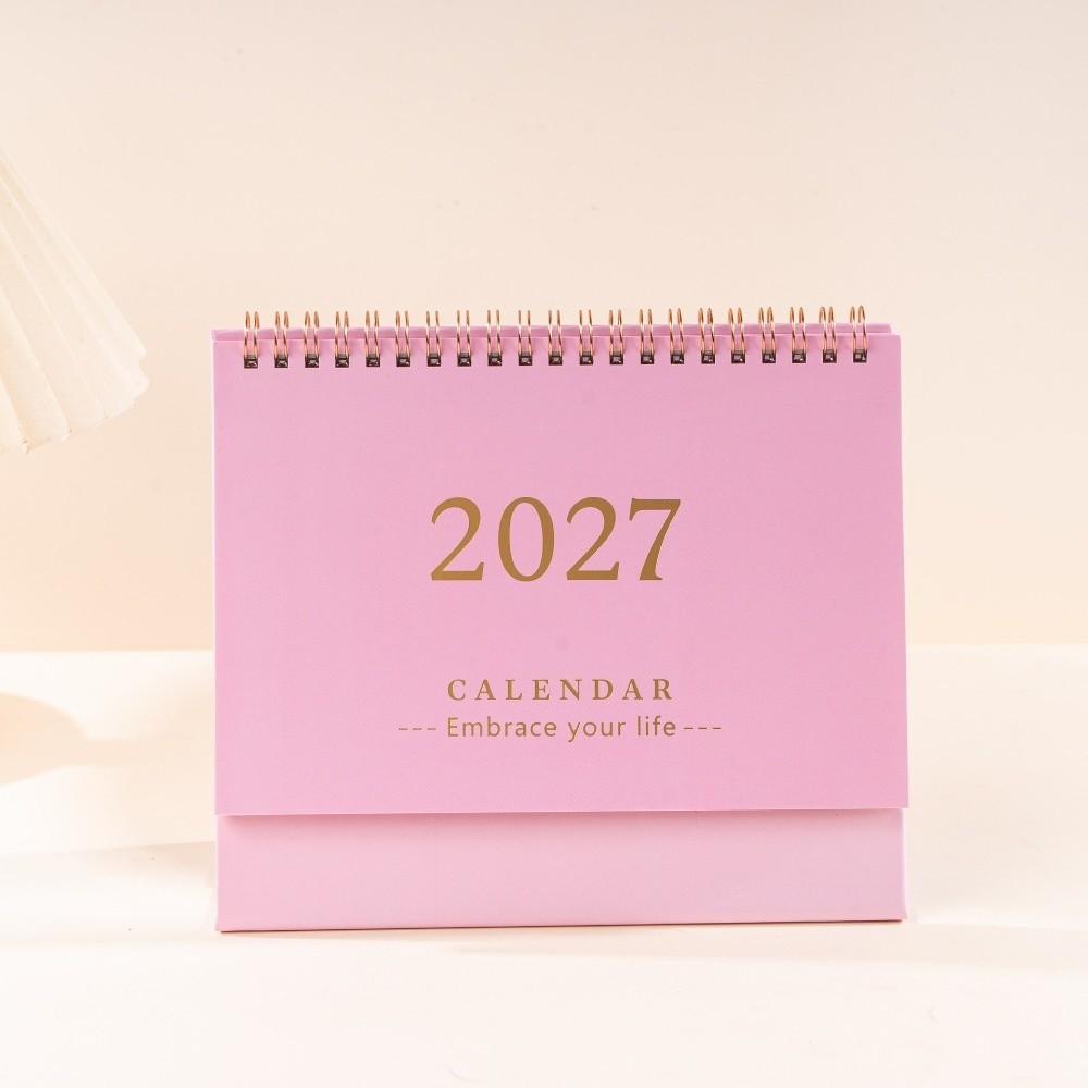 Foldable 2027 Desktop Desk Calendar Portable Flip Calendar Table Calendar  Table Decorations