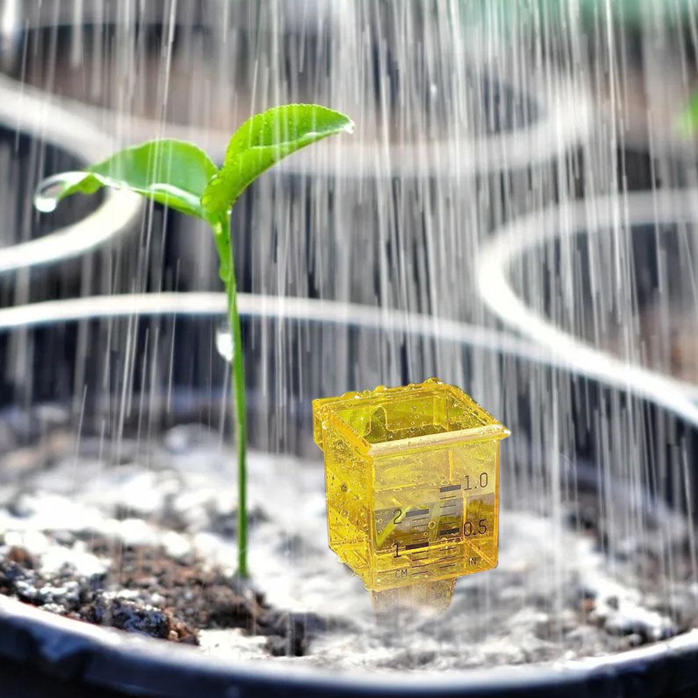 1/10pcs Portable Rain Gauge Plastic Sprinkler Outdoor Flowerpot Sprinkler Gauge Garden Water Gauge Outdoor Water Measuring Tool