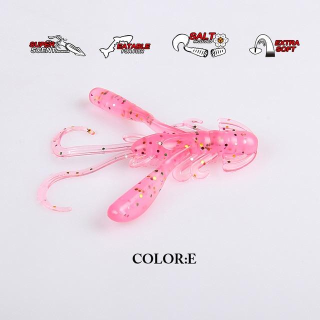 

Bearking 4 см 1,6 г 15 шт./пакет рыболовные приманки мягкие приманки креветки искусственная приманка хищник снасти джеркбейты для щуки и окуня 40mm 1.6g 15pcs розовый