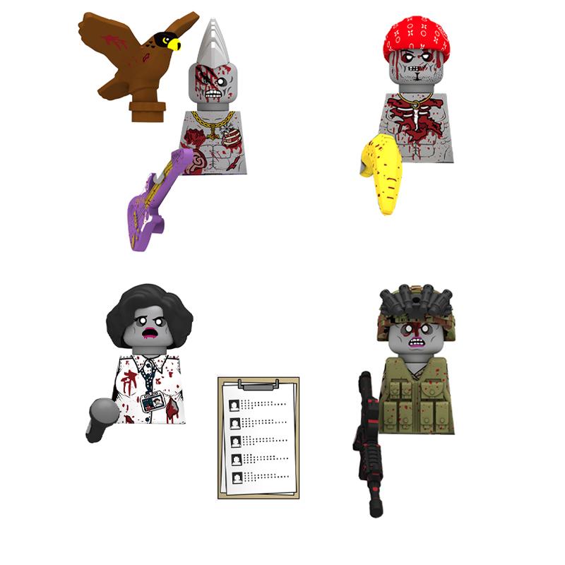 

Хоррор Хэллоуин Военный Ходячие мертвецы Солдат Фигурки Экшн Конструктор Армия Пехота Шлем Оружие Кирпичики Детская Игрушка Подарок