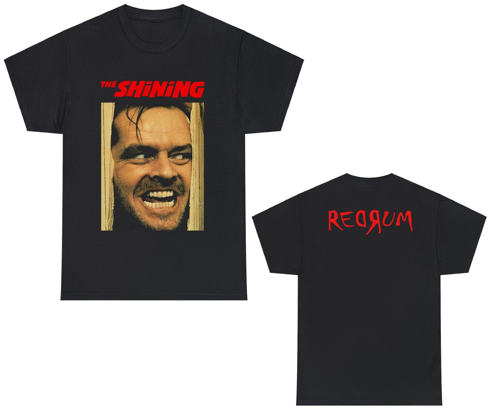 The Shining Movie Icon REDRUM Black T-Shirt Size S to 5XL S