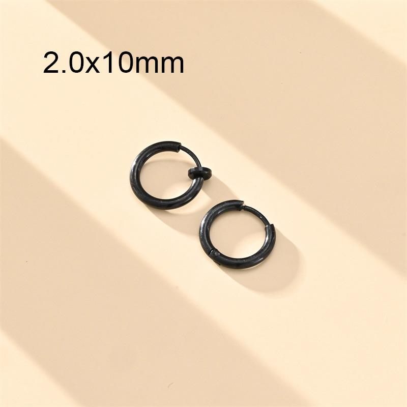 1 Pair Round Spring Ear Clip Earrings For Men/Women Stainless Steel Non-Pierced Painless Fake Earrings Classic Popular Jewelry