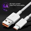 66W 6A kabel do ładowarki Super Dart szybki kabel USB typu C do ładowania danych dla Xiaomi Poco M3 X3 NFC F2 Mi 11 9 Samsung Huawei OPPO