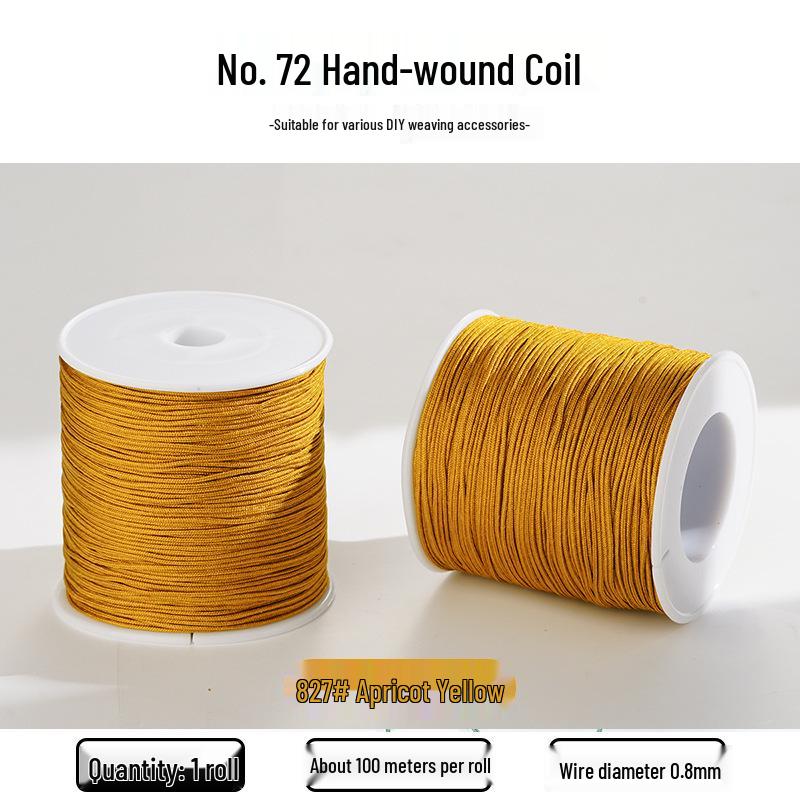 Mehrfarbig Nein. 72 Handgeflochtenes Perlenkordel-Set - Strapazierfähiges Knoten- & Armbandmaterial