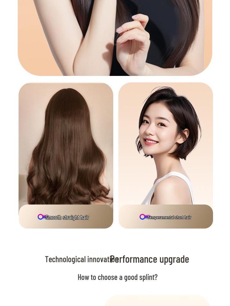 Portable Wireless Mini Hair Straightener Comb for Students - Dual-use Heat Styling for Bangs and Perms.