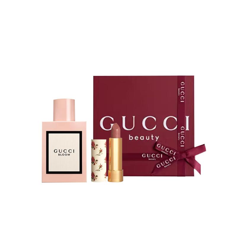 Gucci Huayue Women s Perfume Set EDP Floral Fragrance + Two-piece set: Huayue women s perfume 50ml + silk lip balm #132 3.5g