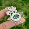 Töchtertag Sale Ovaler Chrysopras Stein 925 Silber Lünette Schwester Boho Anhänger