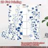 2D flat Photography Backdrop Photography Backdrop Blue Wildflower Silhouette 100% Polyester Anniversary Use for Suitable for
