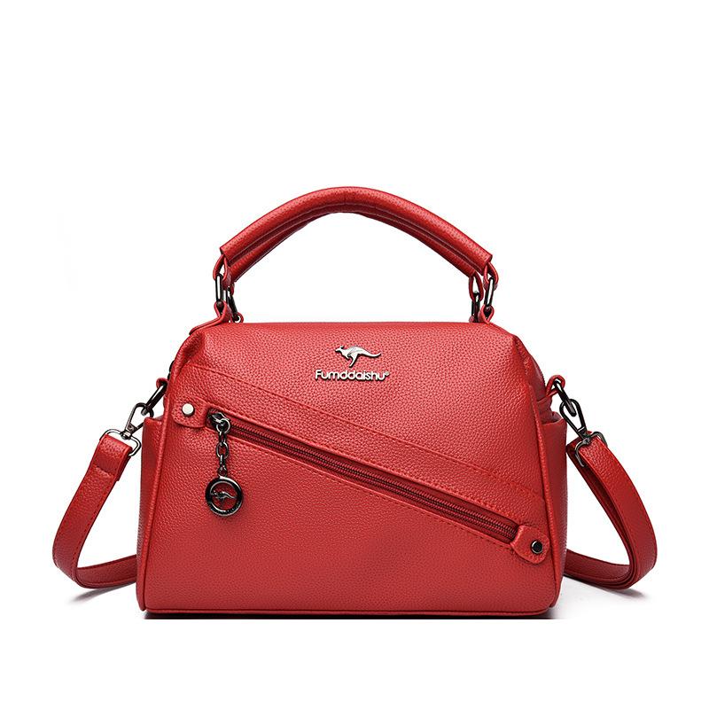 Women's solid color new bag, free premium practical shoulder bag, messenger bag, multi-compartment portable women's bag