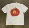 Sommer Freizeit Streetwear Neues bemaltes Tomaten Design Bedrucktes T-Shirt Lockeres Kurzarm-T-Shirt Komfort Wo Hemden Oberteile