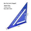 Imported British Imperial 7/12 Inch Metric Aluminum Black Anodized Woodworking Triangle Ruler: 90° & 45° Angles