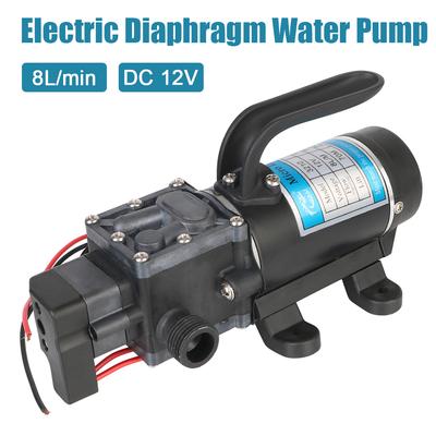8L/min Micro High Pressure Agricultural Electric Water Pump Diaphragm Self Priming Pump DC 12V 100W Durable Water Spray Car Wash