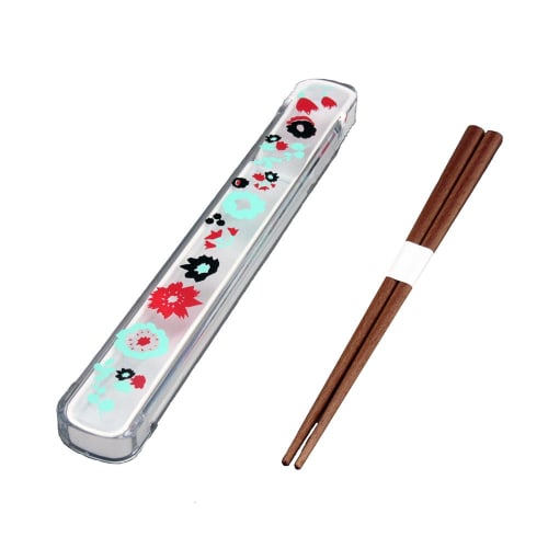 Yellow Studio "Bonony" Chopsticks & Case, Brown, 18cm, Made in Japan, 72023