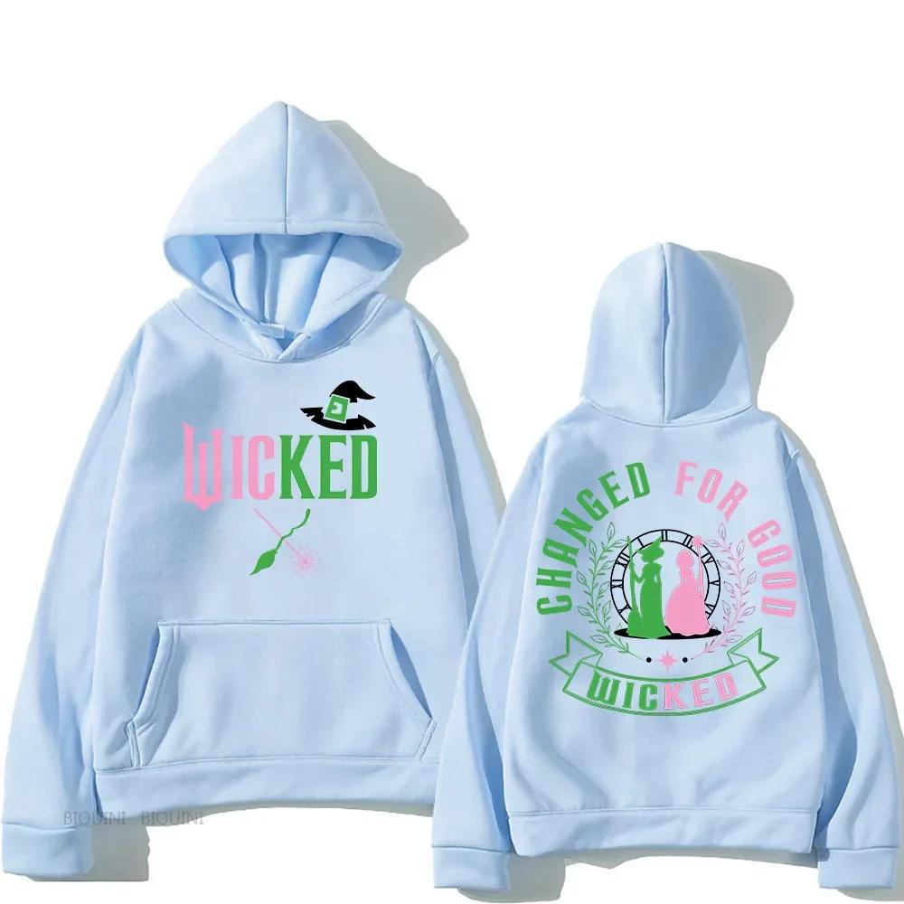 Wicked Hooded for Autumn/Winter Manga Women Hooded Retro Sweatshirt Funko Pop Comfortable Punk Clothes Sudaderas Casual Pullovers