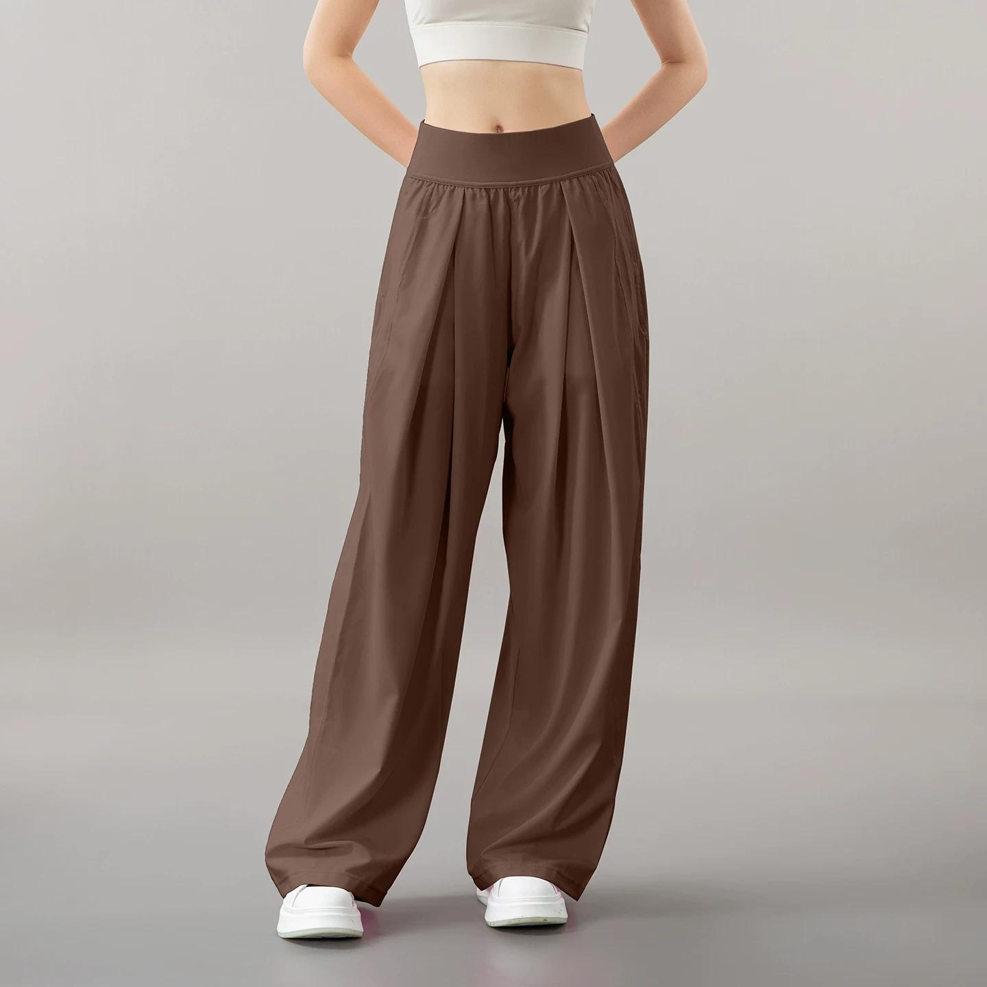 New Style Loose Straight-Leg Sports Pants, Wide-Leg Yoga Breathable Outdoor Casual Running Cargo Pants, Thin Autumn Version XL