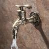 Feine Handpolitur Außenarmatur Antike Designs Wandmontierte Wasserhähne Ventile Einfach zu bedienen für Gartenküche