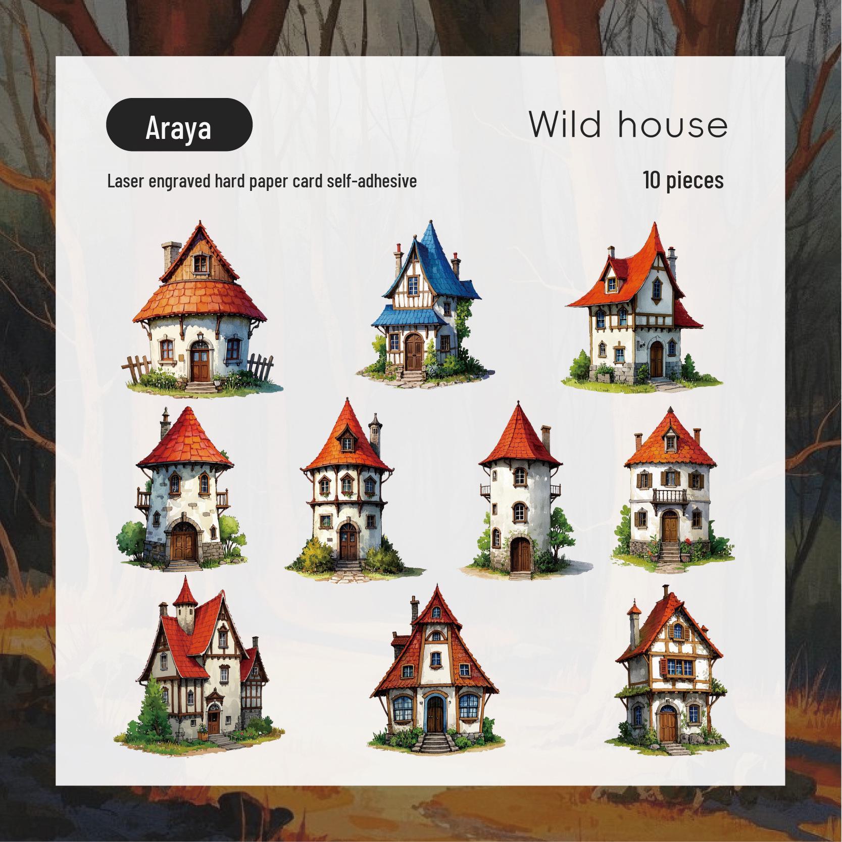 Набор наклеек «Сказочный домик»: Креативные мультяшные наклейки для детских поделок