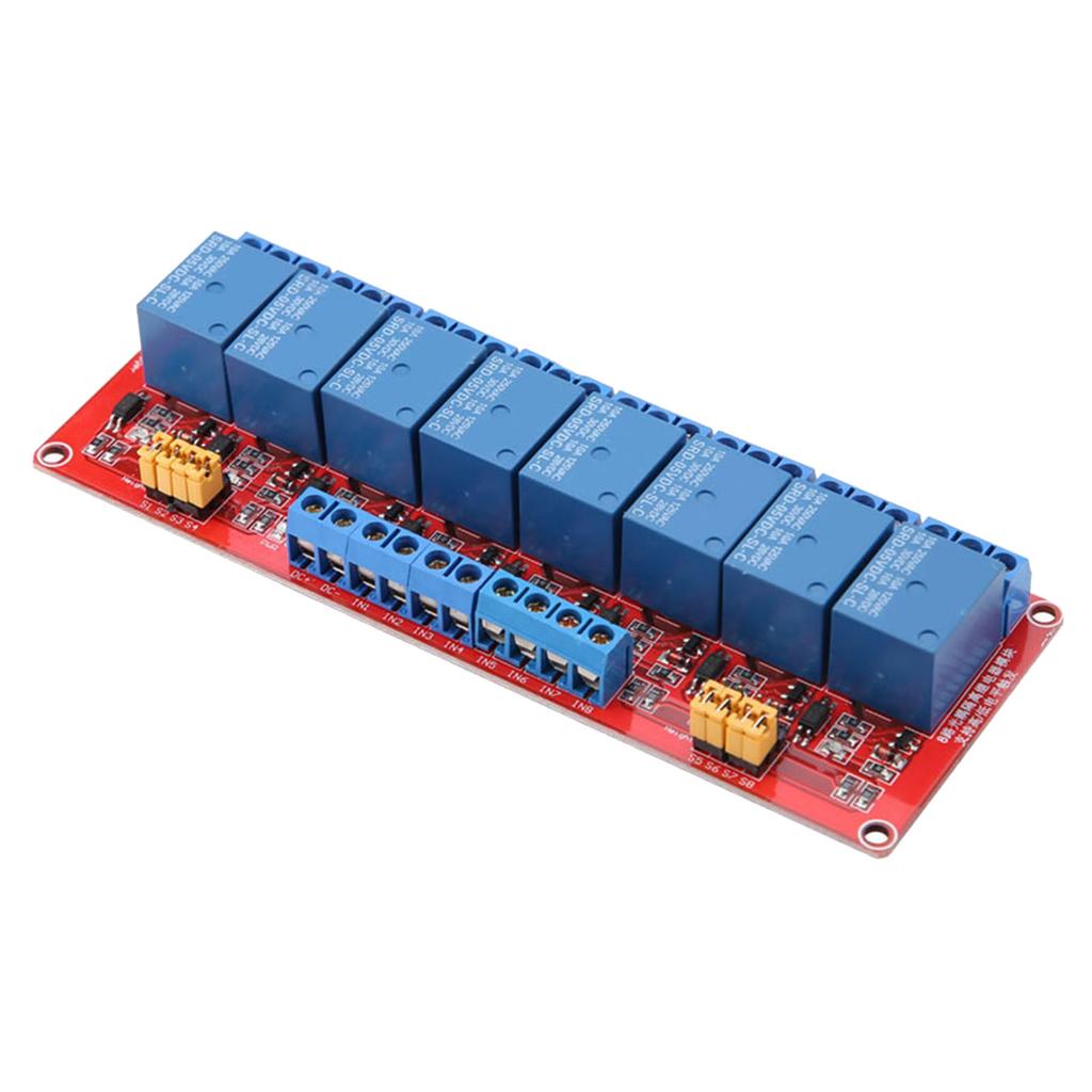8 Channel Optocoupler Relay Module Board High & Low Trigger 5V