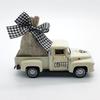 Vintage Mini Kovový Model Nákladního Auta s Odnímatelným Jutovým Pytlíkem pro Kávový Koutek a Ozdoby na Pulty