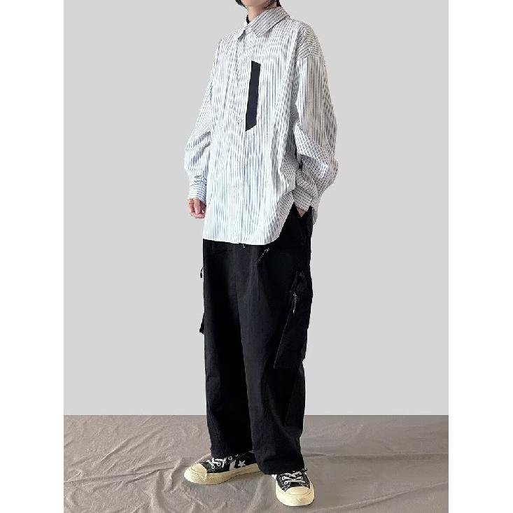 2024 Letter Long Sleeve Shirt Japanese Hong Kong Style Ins Loose Shirt Boys Summer Trendy Versatile Casual Coat