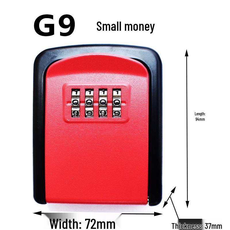 Temporary Key Storage Box for Construction Sites and Dorms with Anti-Theft Lock and Peephole