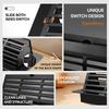 Floor Vent Covers 4 x 10 inch, Adjustable Air Vent Deflectors for Home Floor,Sidewall,Office or Ceiling Black Floor Register