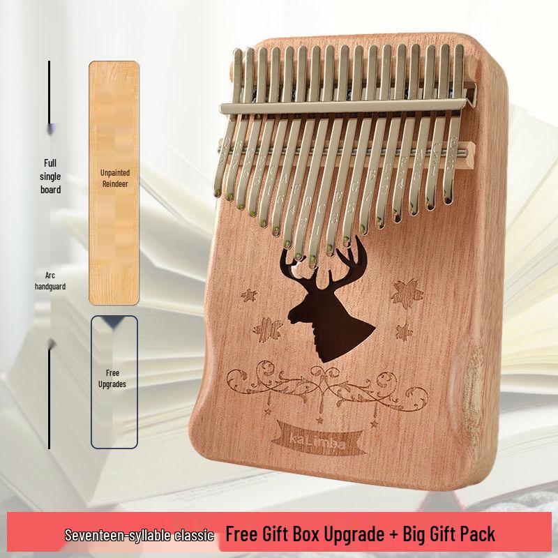 17/21-Ton Daumenklavier Kalimba - Beliebtes kleines Musikinstrument Souvenir