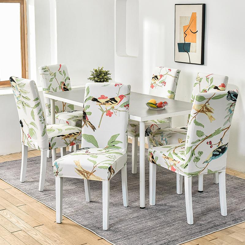 Dining Room Chair Slipcover Stretch Dining Chair Cover Parsons Seat Cover Stretch Chair Cover For Dining Room Kitchen 1/2/4/6Pcs