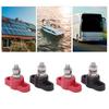 4 Pcs Battery Power Distribution Terminal Blocks Red Black Single Stud Ground Insulated Junction Post 12V 24V for Car