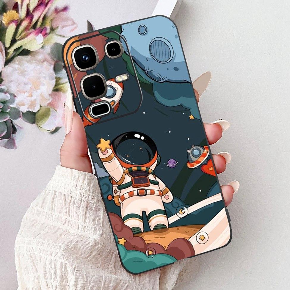 Per Infinix Note 50s X6870 Cover Posteriore Per Infinix Note 50s 5G Custodia Silicone Moda Lusso Fiori Gatto Carino Dipinto Divertente Paraurti