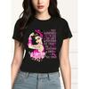 T-shirt con Stampa Grafica Taglie Europee, Manica Corta Girocollo Top Casual per Estate e Primavera, Abbigliamento Donna
