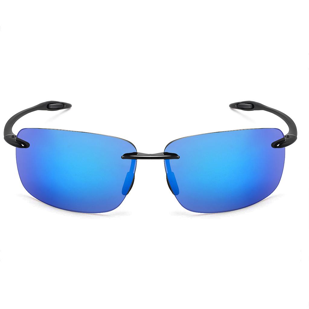 MAXJULI Mode Sport Sonnenbrille für Herren Damen Tr90 Randlose Fassung zum Laufen Angeln Golf Fahren Sonnenbrille UV400 MJ8009
