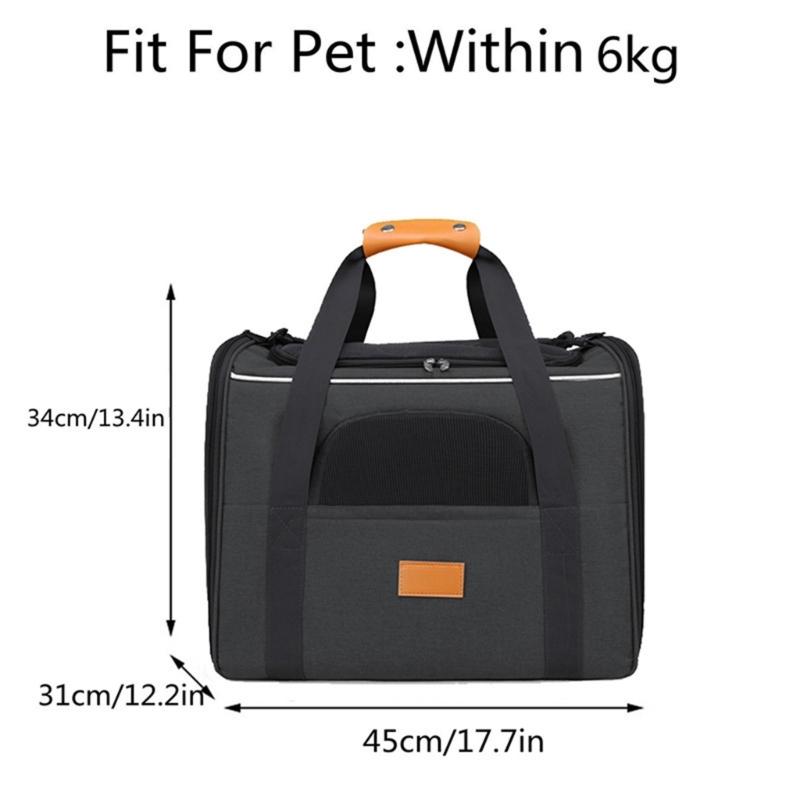Small Pet Carriers Bag with Ventilated Mesh Window Side Storage Pocket for Commuting and Short Trip Easy to Carry