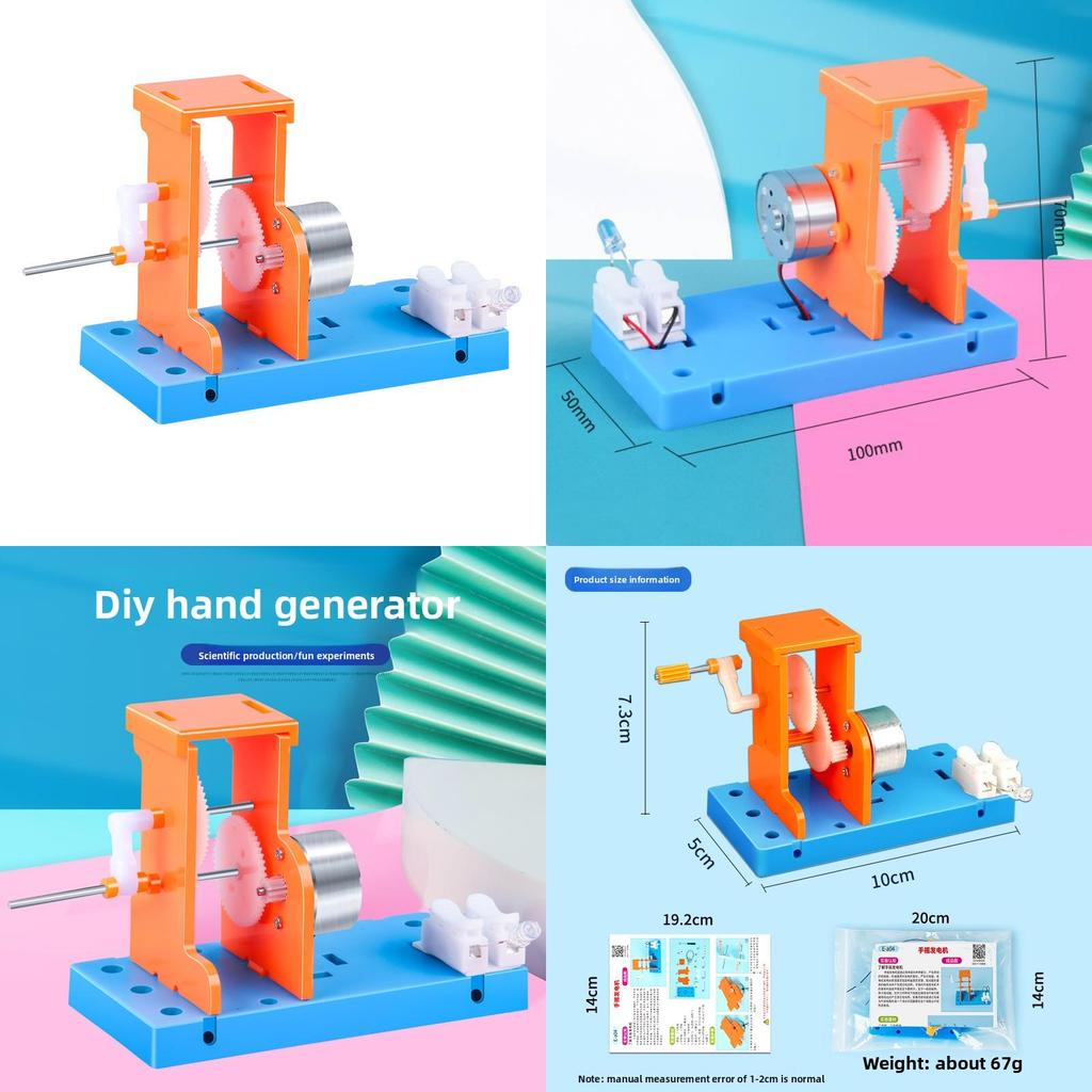Science Experiment Handcrank Generator Diy Stem Educational Kit For Middle School Physics Projects