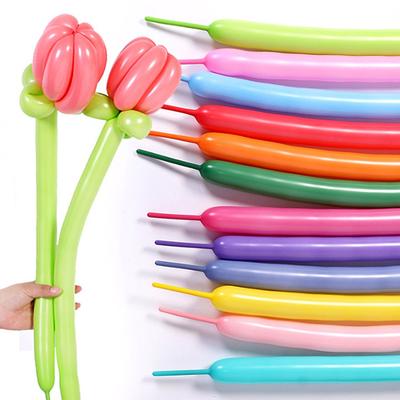 100/200 Adet Uzun Balon Lateks Çocuklar Kendin Yap Oyuncak Dokuma Balon Tasarımı Sevimli Çizgi Film Renkli Elastik Çocuklar Erkekler Kızlar Doğum Günü Hediyeleri