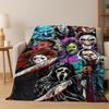 Manta de Franela de Personajes de Terror S-Grito Cara de Fantasma, Manta Suave Acogedora para Hogar Dormitorio Cama Sofá Cubierta de Picnic Regalo para Niños