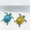 Pinkdudu Fashion Creative Turtle Animal Brooch Personality Exaggerated Zircon Enamel Brooch for Women Jewelry PD1567