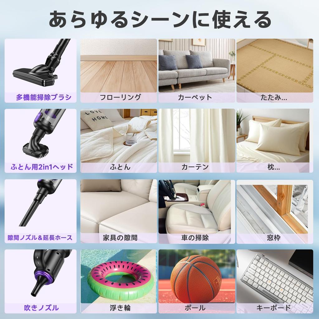 Bivark Cordless Vacuum Pa Super Powerful Suction Industry Inflates 32 Minutes of Continuous Stick Vacuum with LED Low Futon Compatible with Floats and