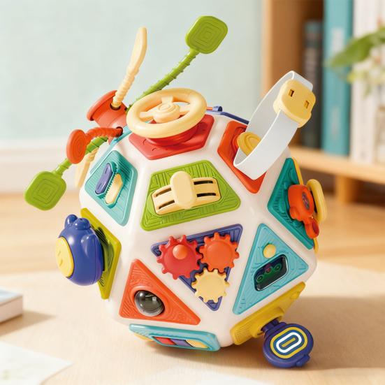 Montessori Early Education Toy Toddler Busy Board Cube Toys 22-in-1 Montessori Sensory Toy for 1-3 Year Old Boys Girls