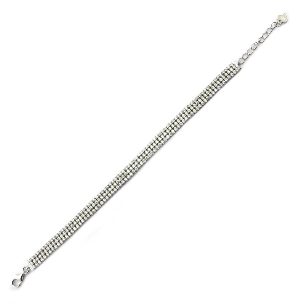 Les Trésors De Lily [P9288] - Silver Bracelet 'Sissi' Silver White (rhodium-plated) - 5 Mm