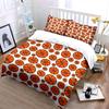 Cartoon Basketball Pattern 3Pcs Bedding Set Soft Microfiber Bed Sheet Pillowcase Set For Sports Fans Boys Bedroom Decor